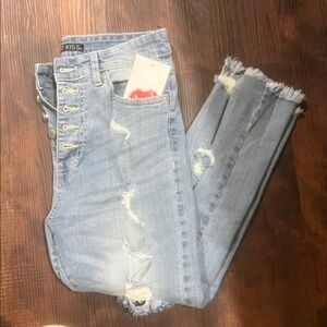High rise denim